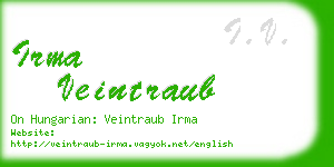 irma veintraub business card